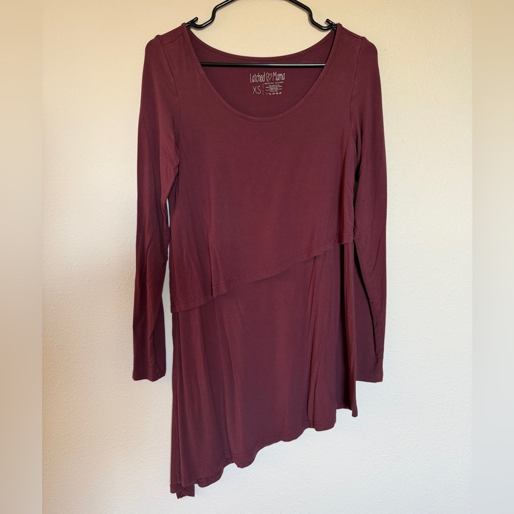 Latched Mama Wine Nursing Top